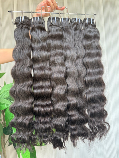 Natural wave bundles One donor single donor bundles only pick young girl hair unprocessed hair