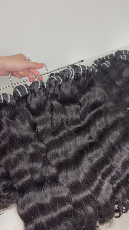 Natural wave bundles One donor single donor bundles only pick young girl hair unprocessed hair