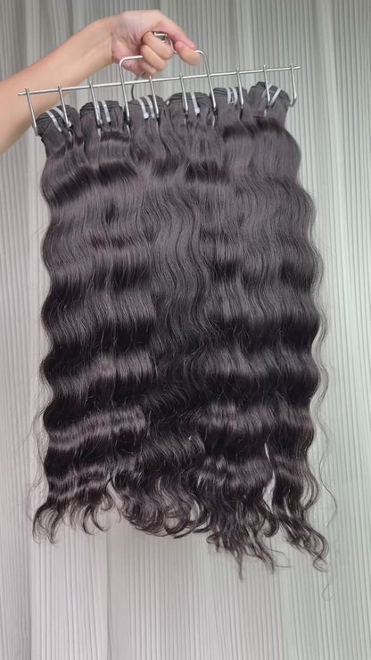Natural wave bundles One donor single donor bundles only pick young girl hair unprocessed hair