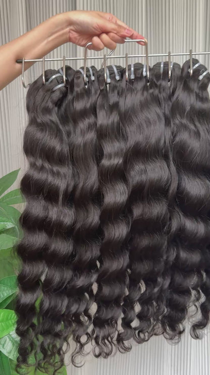 Natural wave bundles One donor single donor bundles only pick young girl hair unprocessed hair