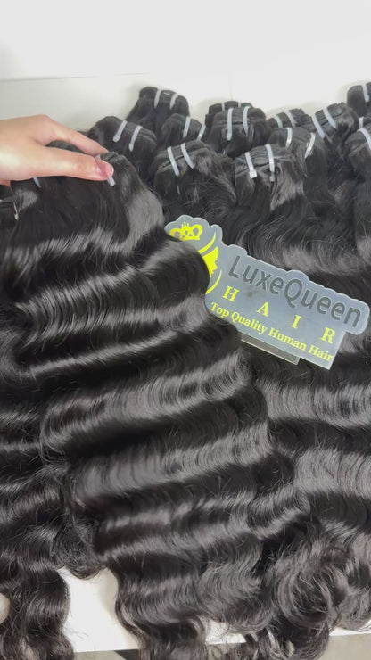 Natural wave bundles One donor single donor bundles only pick young girl hair unprocessed hair