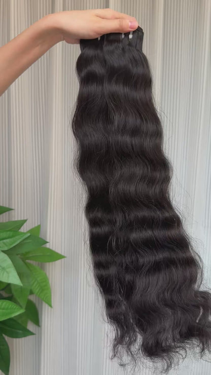 Natural wave bundles One donor single donor bundles only pick young girl hair unprocessed hair
