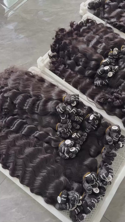 Natural wave bundles One donor single donor bundles only pick young girl hair unprocessed hair
